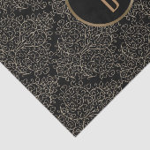 Rustieke Glamour Burlap Royal Damask Chic Monogram Tissuepapier (Detail)