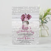 Rustieke Glamour Houten Metselaars Pot Bloemen 1e  Kaart (Staand voorkant)