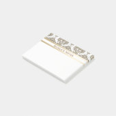 Rustieke Glamour Jute Koninklijke Damast Stijlvol Post-it® Notes (Schuin)
