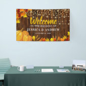 Rustieke Glitter Pompoen Herfst Huwelijk Welkom Spandoek (Beurs)