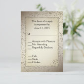 Rustieke Glitter RSVP met entree keuzes X (Staand voorkant)