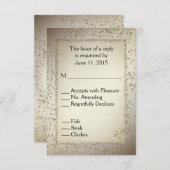 Rustieke Glitter RSVP met entree keuzes X (Voorkant / Achterkant)
