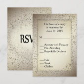 Rustieke Glitter RSVP met entree opties X (Voorkant / Achterkant)