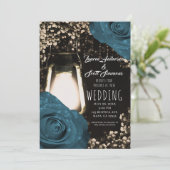 Rustieke gloed lantaarn Blauwgroen groen blauw Roz Kaart (Staand voorkant)