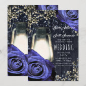 Rustieke gloed lantaarn Paarse Rozen winterbruilof Kaart (Voorkant / Achterkant)