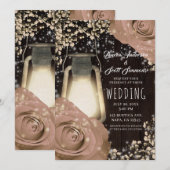 Rustieke Gloeilantaarn Beige Rozen Schuur Bruiloft Kaart (Voorkant / Achterkant)