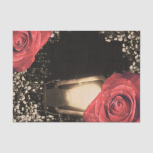 Rustieke Gloeilantaarn Vintage Rode Rozen Schuur H Tissuepapier