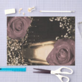 Rustieke Glow Lantaarn Stof Roze Mauve Rozen Tissuepapier (Craft)