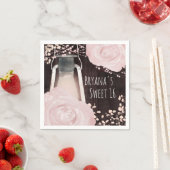 Rustieke Glow Lantern Baby Roze Blush Rozen Sweet Servet (Insitu)