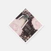 Rustieke Glow Lantern Baby Roze Blush Rozen Sweet Servet (Hoek)