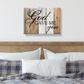 Rustieke God gaf me je schilderij Canvas Afdruk (Insitu (Slaapkamer))
