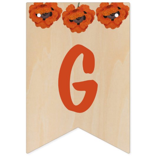 Rustieke God zegene doop communie rode papaver mei Vlaggetjes (Eerste vlag)