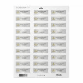 Rustieke Golden Hoefijzers Silver Wht retouradres Etiket (Full Sheet)