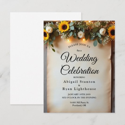 Rustieke Golden Hour bijeenkomsten Kaart (Voorkant / Achterkant)