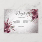 Rustieke Gothic Black & Bourgogne Halloween Recept Informatiekaartje (Voorkant)