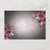 Rustieke Gothic Black & Bourgogne Halloween Recept Informatiekaartje (Achterkant)