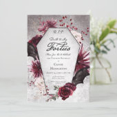 Rustieke Gothic Death to My Forties 50th Birthday Kaart (Staand voorkant)