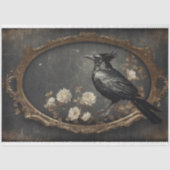 Rustieke  Gotische Crow Decoupage Tissuepapier (Voorkant)