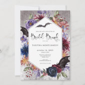 Rustieke Gotische Kleuren Halloween Bruids Brunch Kaart (Voorkant)