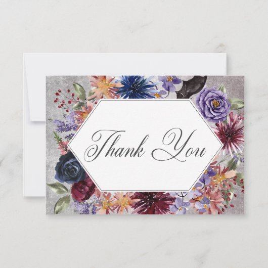 Rustieke Gotische Kleuren Halloween Bruiloft Bedankkaart (Voorkant)