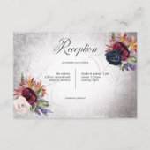 Rustieke Gotische kleuren Halloween bruiloft recep Informatiekaartje (Voorkant)