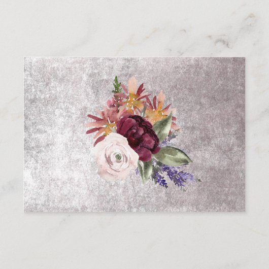 Rustieke Gotische kleuren Halloween bruiloft recep Informatiekaartje (Achterkant)