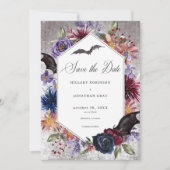 Rustieke Gotische Kleuren Halloween Bruiloft Save The Date (Voorkant)