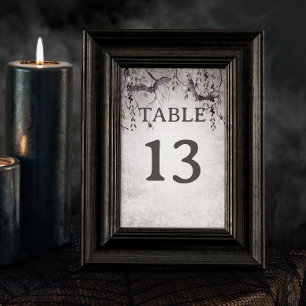 Rustieke Gotische Zwarte & Bourgondische Halloween Kaart