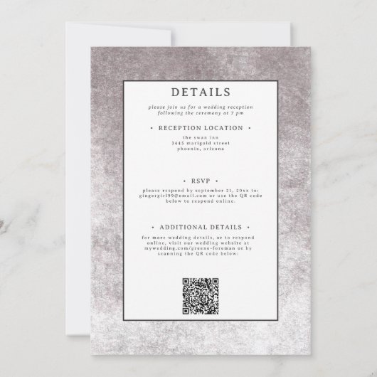 Rustieke Gotische Zwarte Bourgondische Halloween T Kaart (Achterkant)