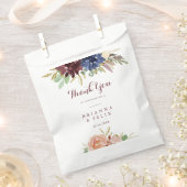 Rustieke gouden bladeren en bloemen dank u bruilof bedankzakje (Geknipt)