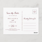 Rustieke gouden bladeren en bloemen sparen de datu briefkaart (Achterkant)