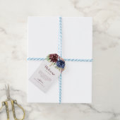 Rustieke gouden bladeren en bloemenbruiloft Welkom Cadeaulabel (Met Touw)