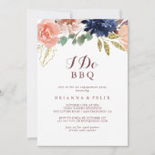 Rustieke gouden bladeren Ik doe BBQ verlovingsfees Kaart (Voorkant)