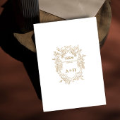 Rustieke Gouden Bloem Chic Islamitische Huwelijksm Kaart