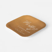 Rustieke gouden Boheemse bruiloft Papieren Bordje (Gebogen)