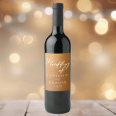 Rustieke gouden bruiloft gepersonaliseerde boho wijn etiket