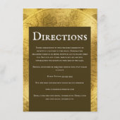 Rustieke gouden bruiloft informatiekaartje (Achterkant)