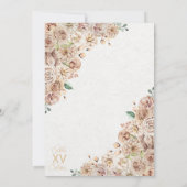 Rustieke gouden champagne Western Quinceanera Kaart (Achterkant)