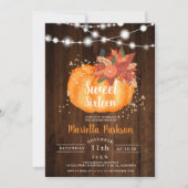 Rustieke gouden chique bloemenhouten lichten herfs kaart (Voorkant)