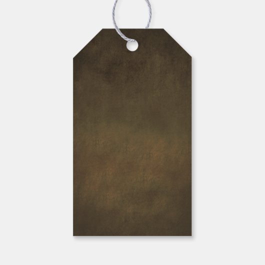 rustieke gouden eiken boom bruiloft dank u cadeaulabel (Achterkant)