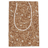 Rustieke Gouden Glitter Verjaardag Medium Cadeauzakje (Voorkant)