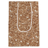 Rustieke Gouden Glitter Verjaardag Medium Cadeauzakje (Achterkant)
