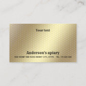 rustieke gouden kalligrafie honingtak visitekaartje (Achterkant)