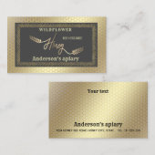 rustieke gouden kalligrafie honingtak visitekaartje (Voorkant / Achterkant)