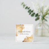 Rustieke Gouden Kraft Handgemaakte Sieraden Vierkante Visitekaartje (Staand voorkant)