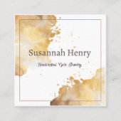 Rustieke Gouden Kraft Handgemaakte Sieraden Vierkante Visitekaartje (Voorkant)