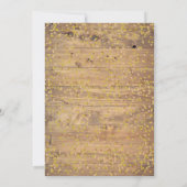Rustieke Gouden Liefdes Hart Kalender Bewaar de Da Save The Date (Achterkant)