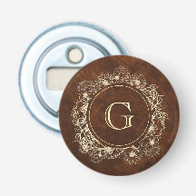 Rustieke gouden monogram trouw