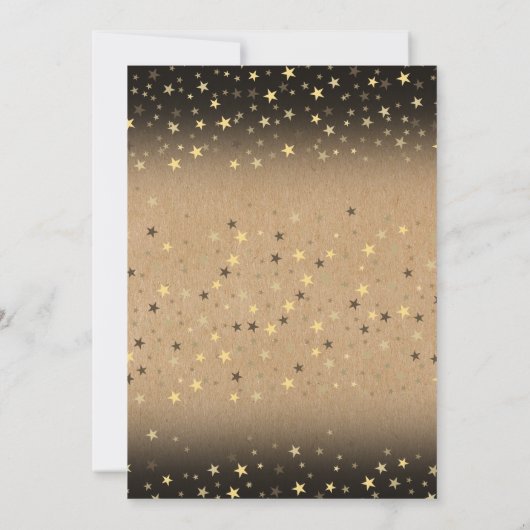 Rustieke Gouden Sterren Kalender Bewaar de Datum Kaart (Achterkant)