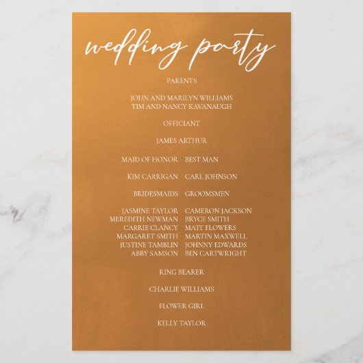 Rustieke Gouden Typografie Eenvoudig Herfst Bruilo (Achterkant)